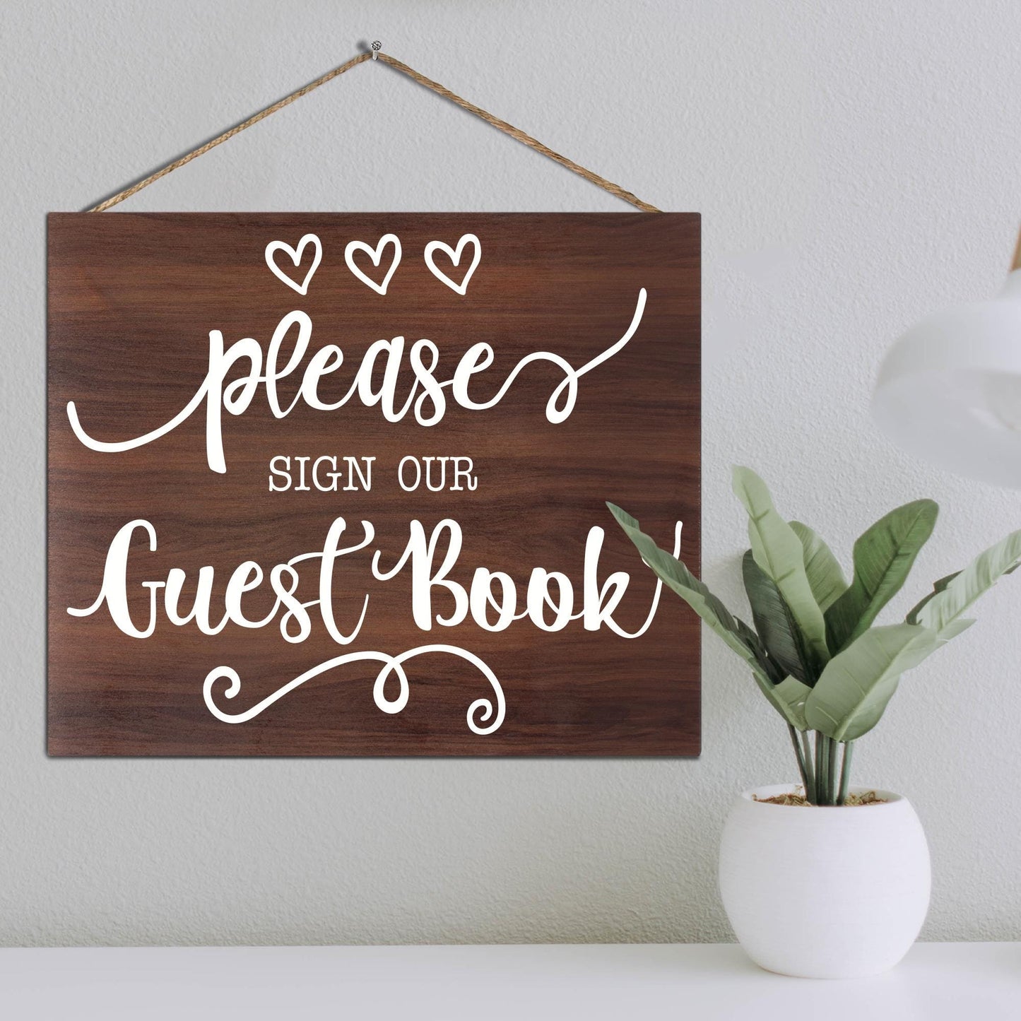 Guestbook Sign – 10x12 Inch Printed Wedding Table Decor for Reception & Showers