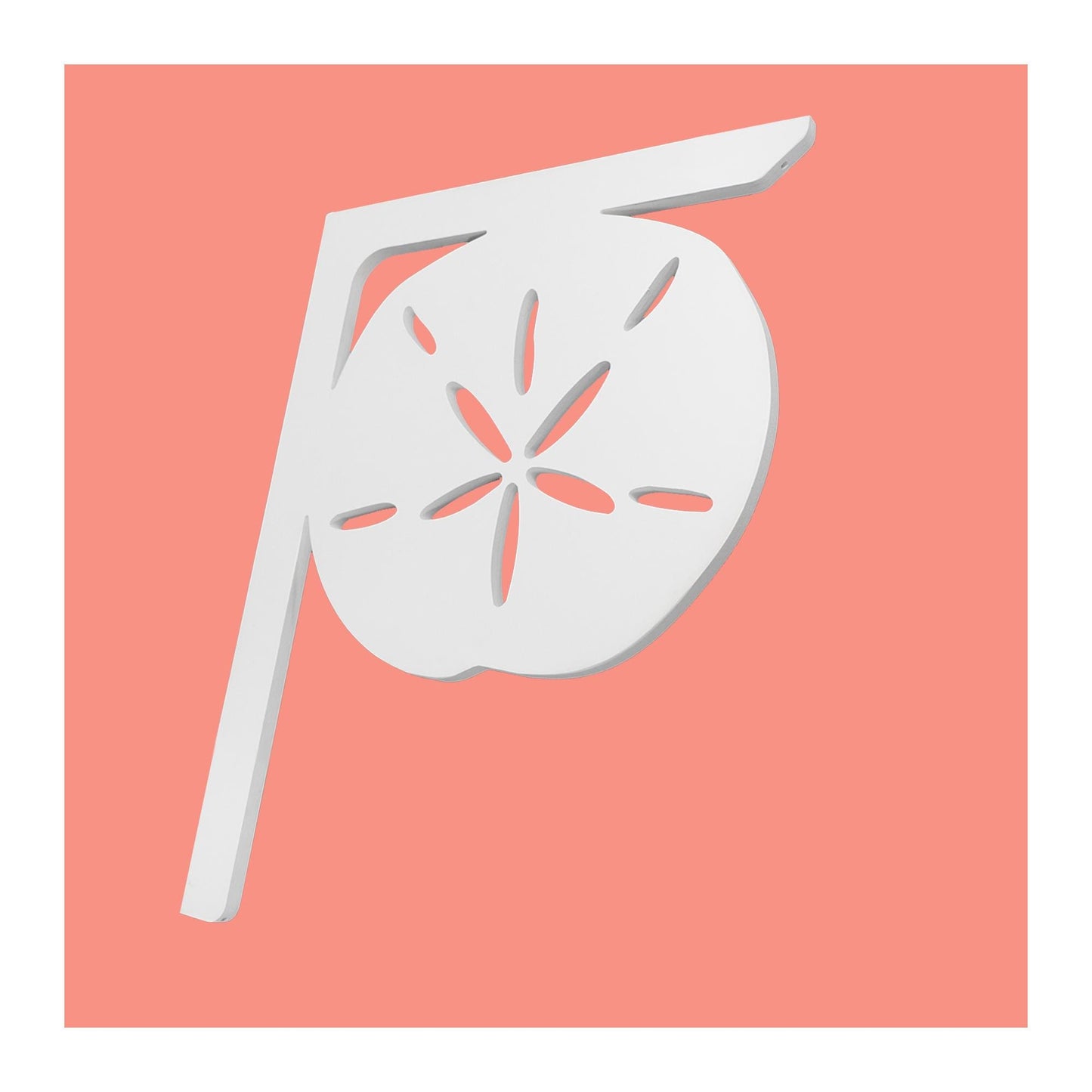 Sand Dollar Mailbox Bracket: Coastal Beach House Decor, Weather Resistant PVC