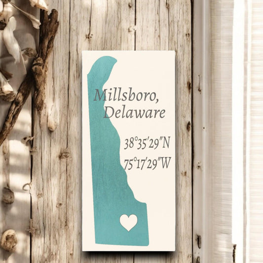 Millsboro, Delaware Wooden Nautical Sign: Hometown Pride Decor