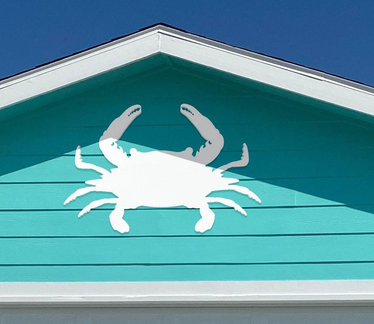 PVC Crab Wall Art: Coastal Nautical Decor for Patio or Beach House