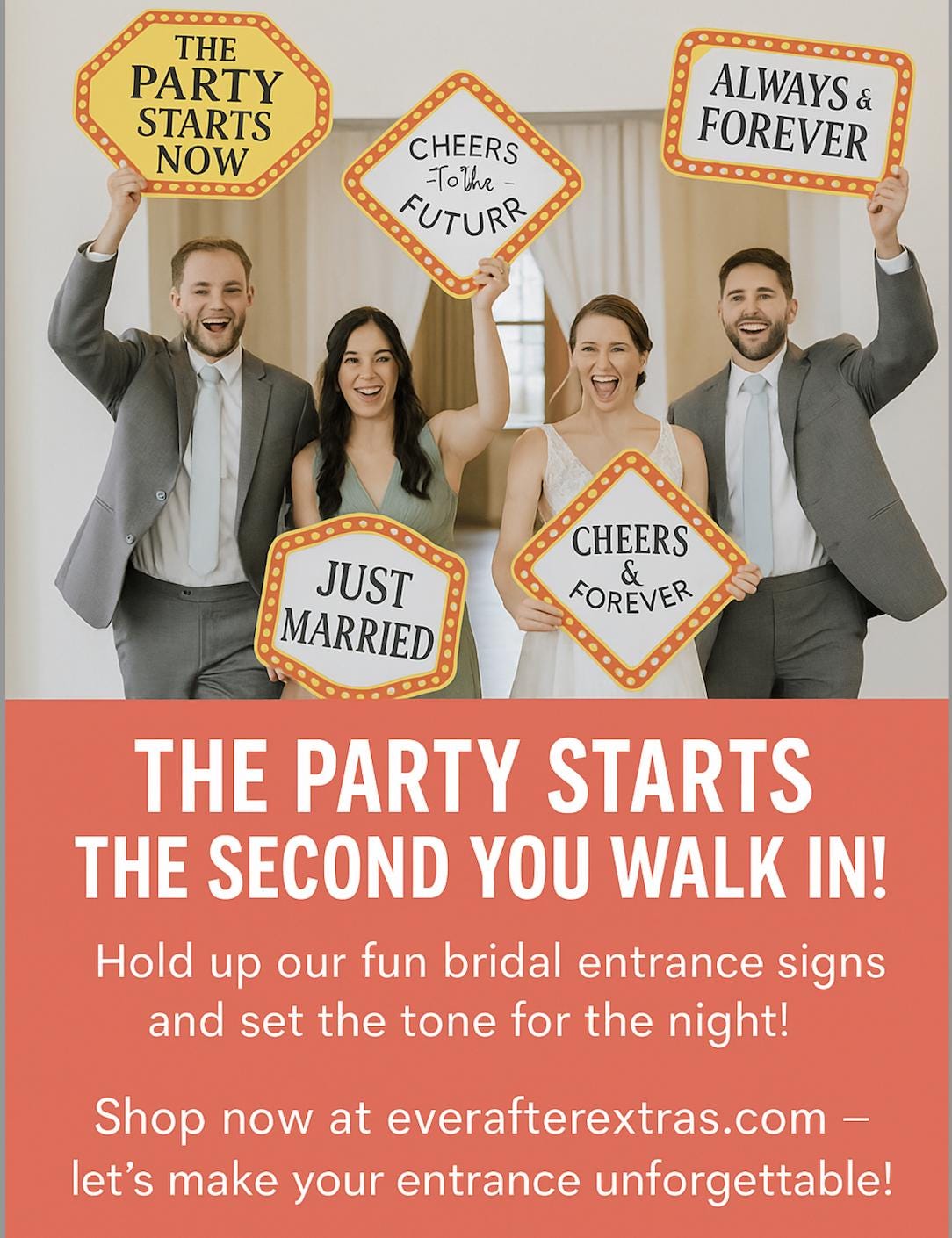 Personalized Wedding Entrance Sign: Custom Coroplast Party Decor