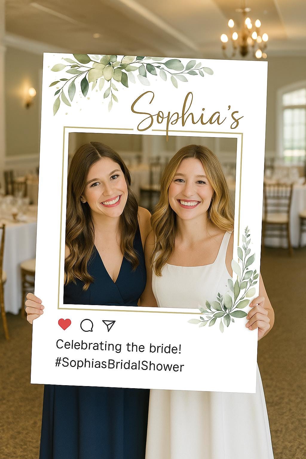 Custom Bridal Shower Photo Booth Frame: Personalized Party Decor