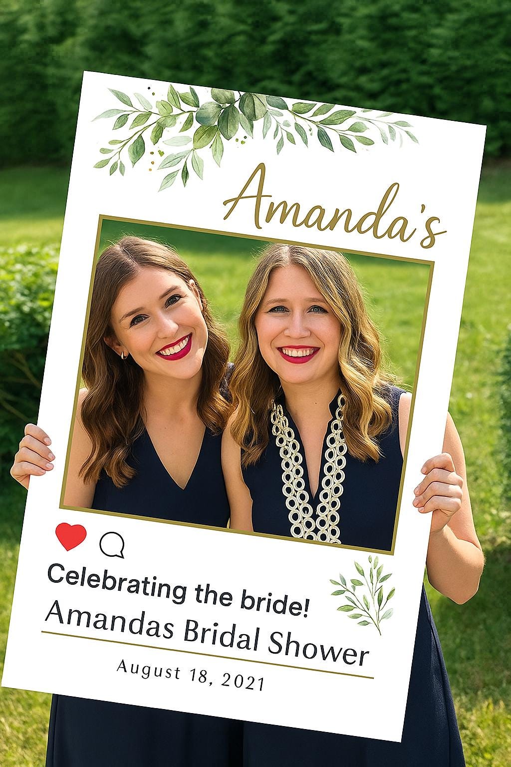 Custom Bridal Shower Photo Booth Frame: Personalized Party Decor