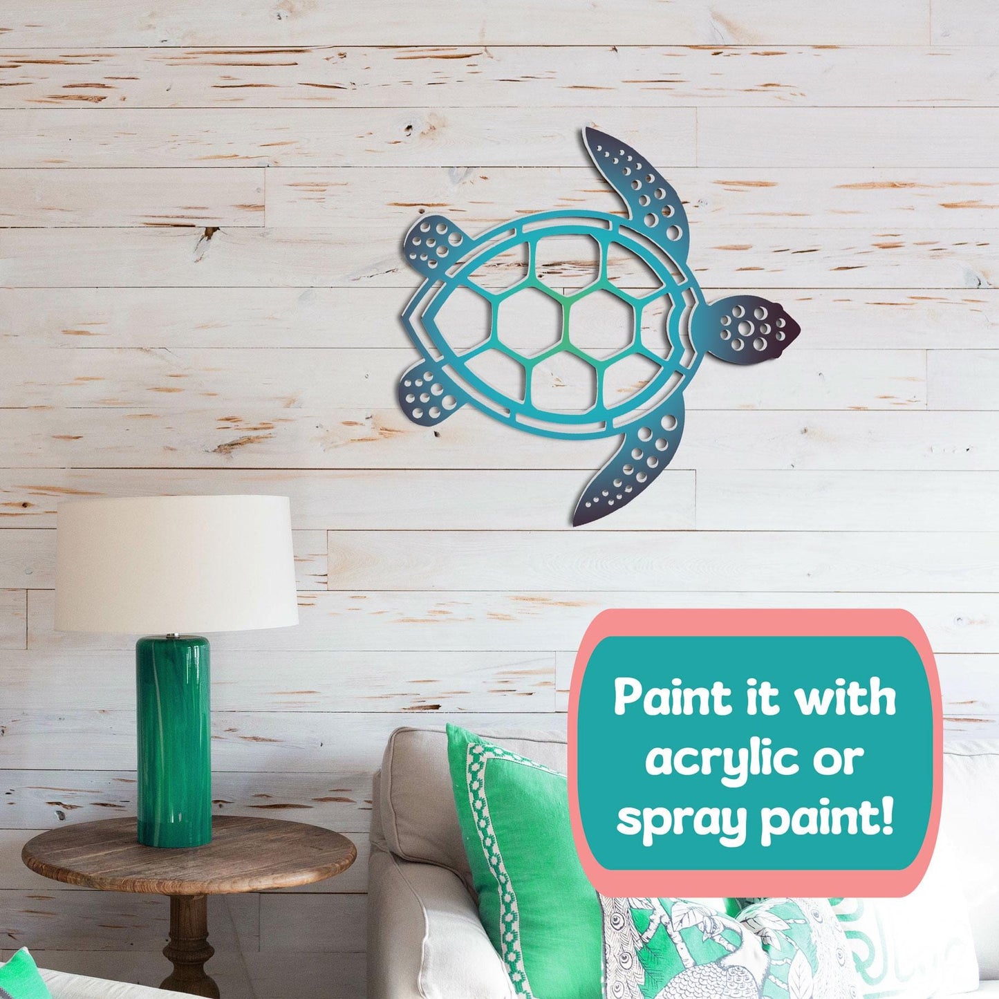 Sea Turtle Outdoor Wall Art,PVC