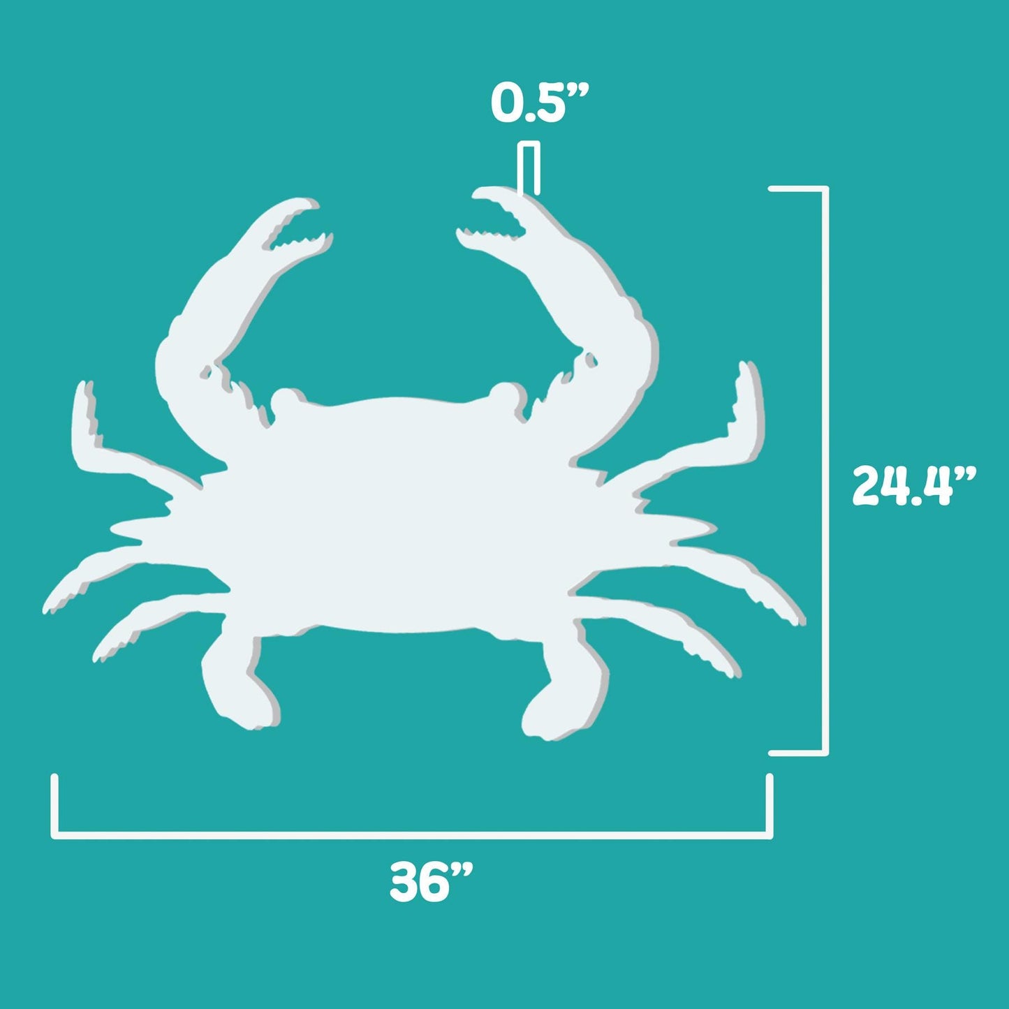 PVC Crab Wall Art: Coastal Nautical Decor for Patio or Beach House