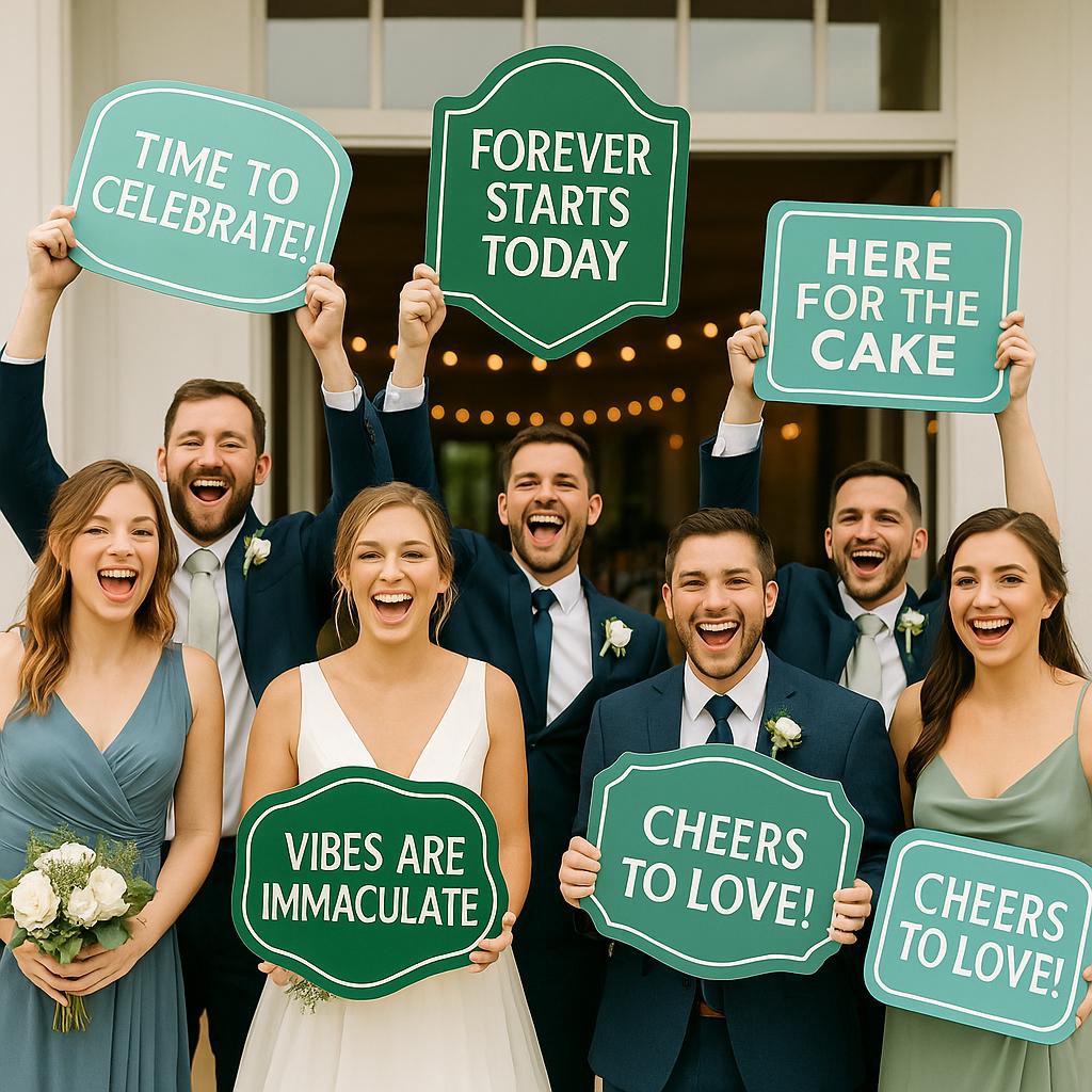 Personalized Wedding Entrance Sign: Custom Coroplast Party Decor
