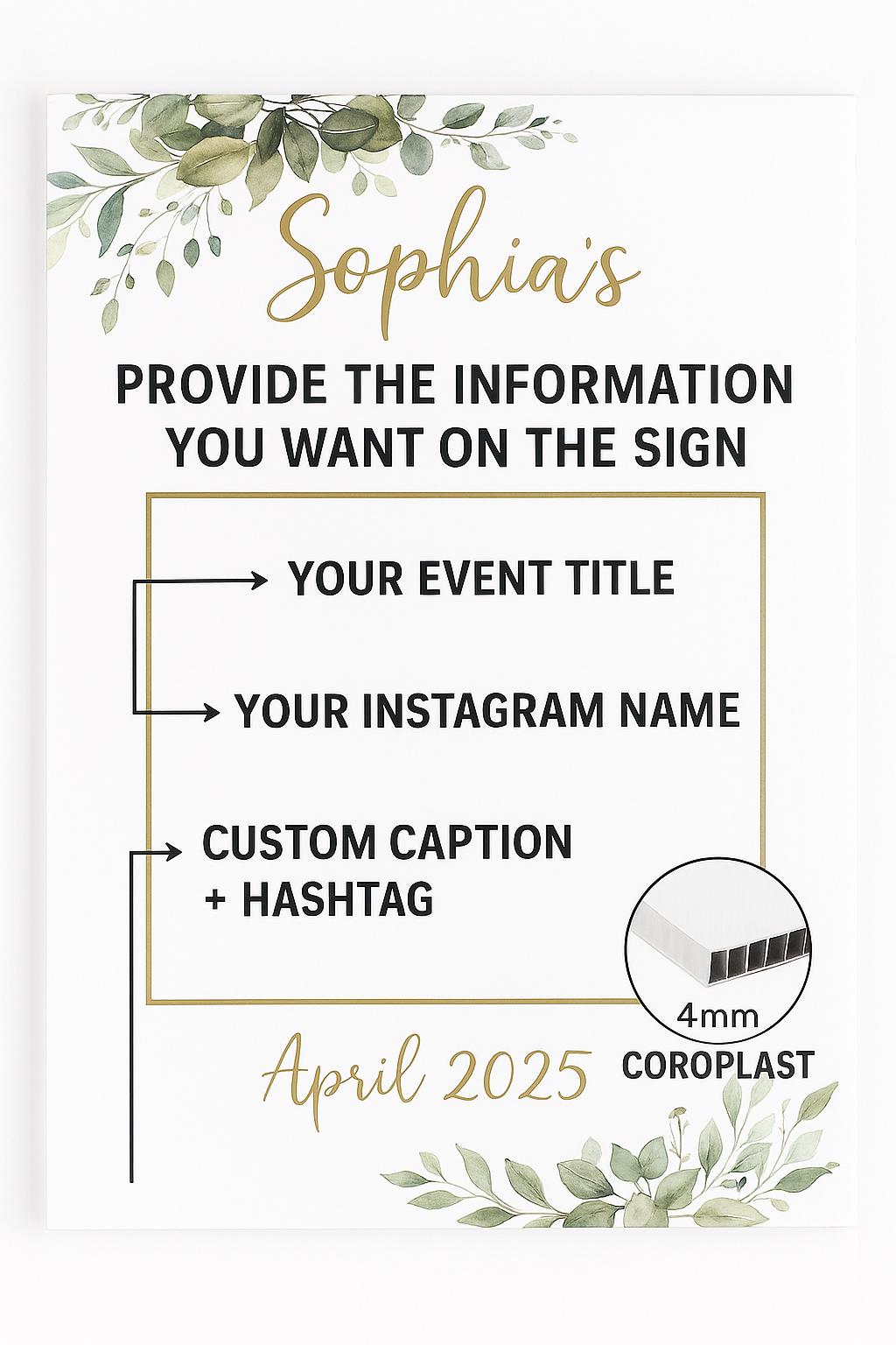 Custom Bridal Shower Photo Booth Frame: Personalized Party Decor