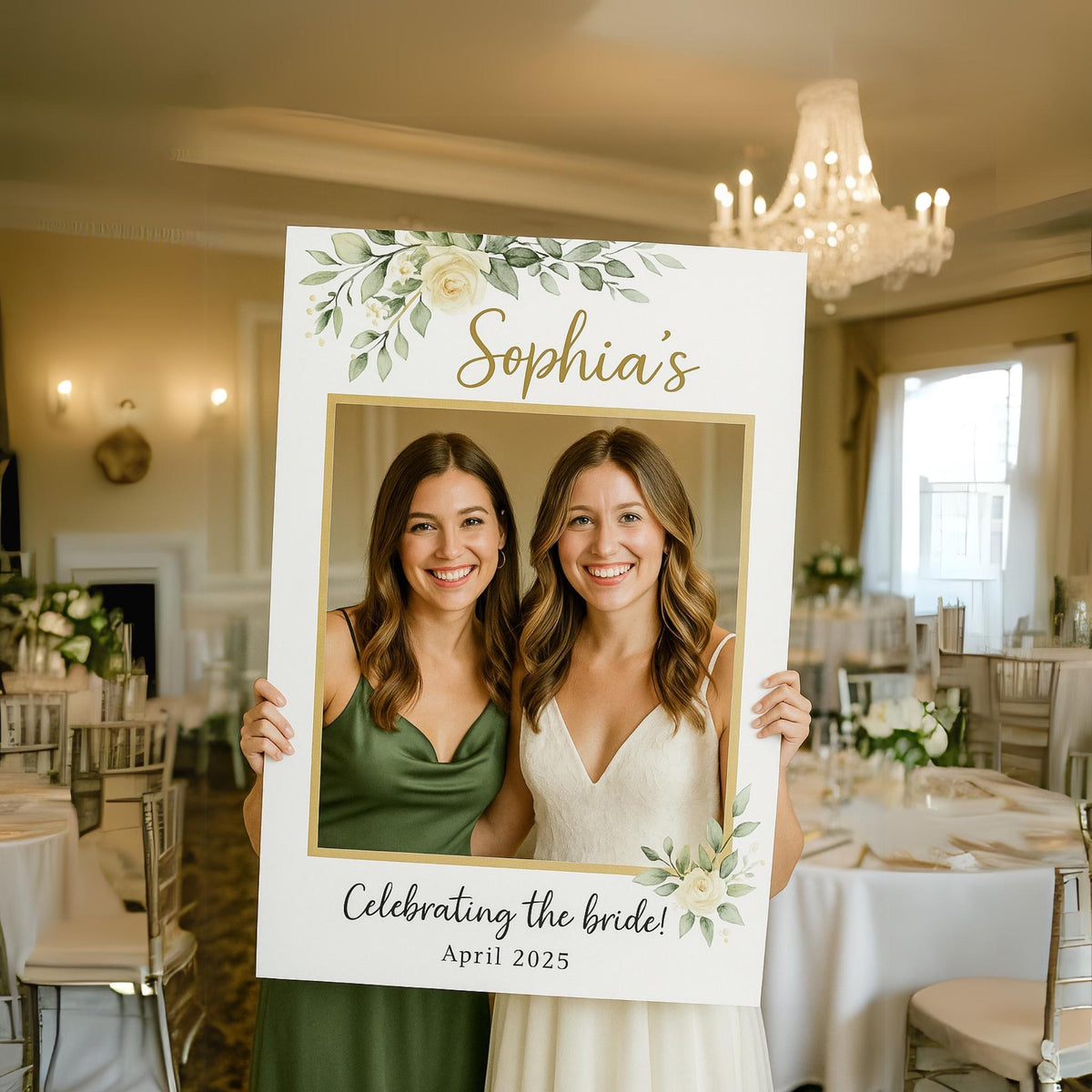 Custom Bridal Shower Photo Booth Frame: Personalized Party Decor