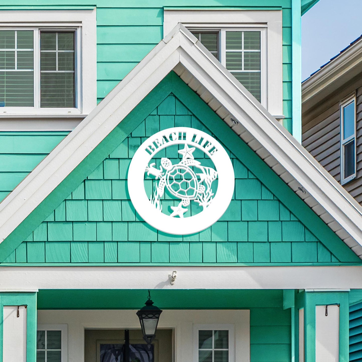 Personalized Turtle Sign: Coastal Beach House Decor (2 ft)