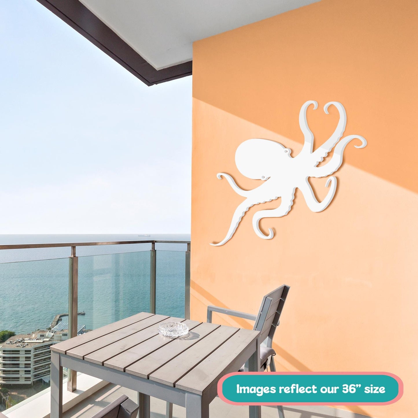 Outdoor Octopus Wall Art: Durable PVC Coastal Decor