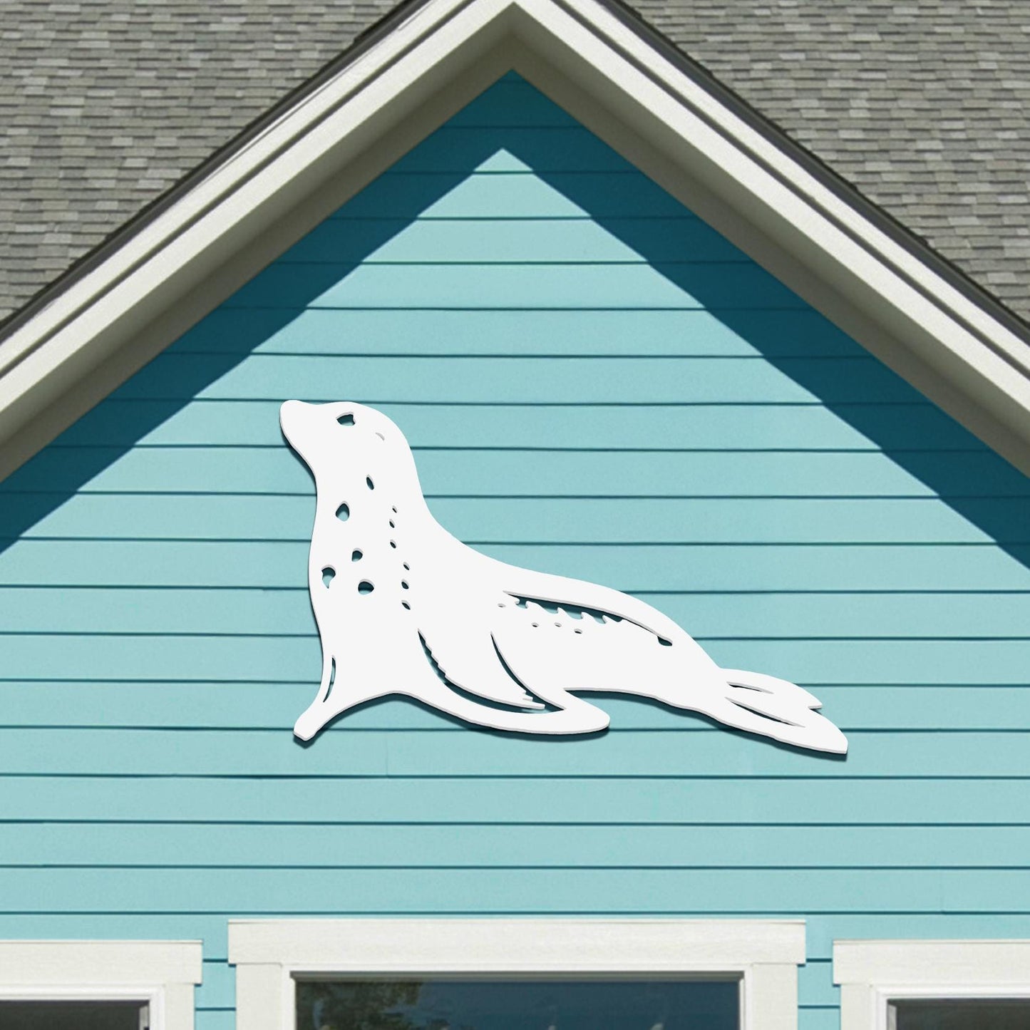 Handmade Seal Sign: Durable PVC Ocean Art, Coastal Decor