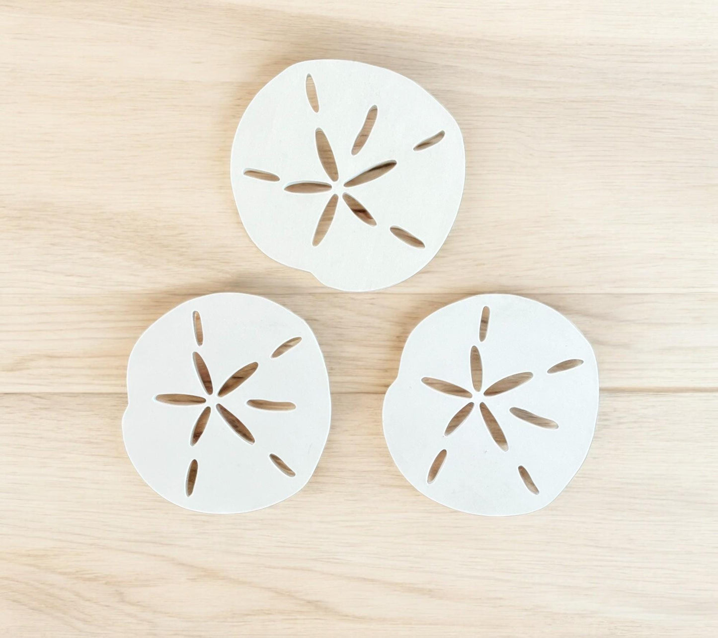 PVC Sand Dollar Set: Weatherproof Coastal Wall Art