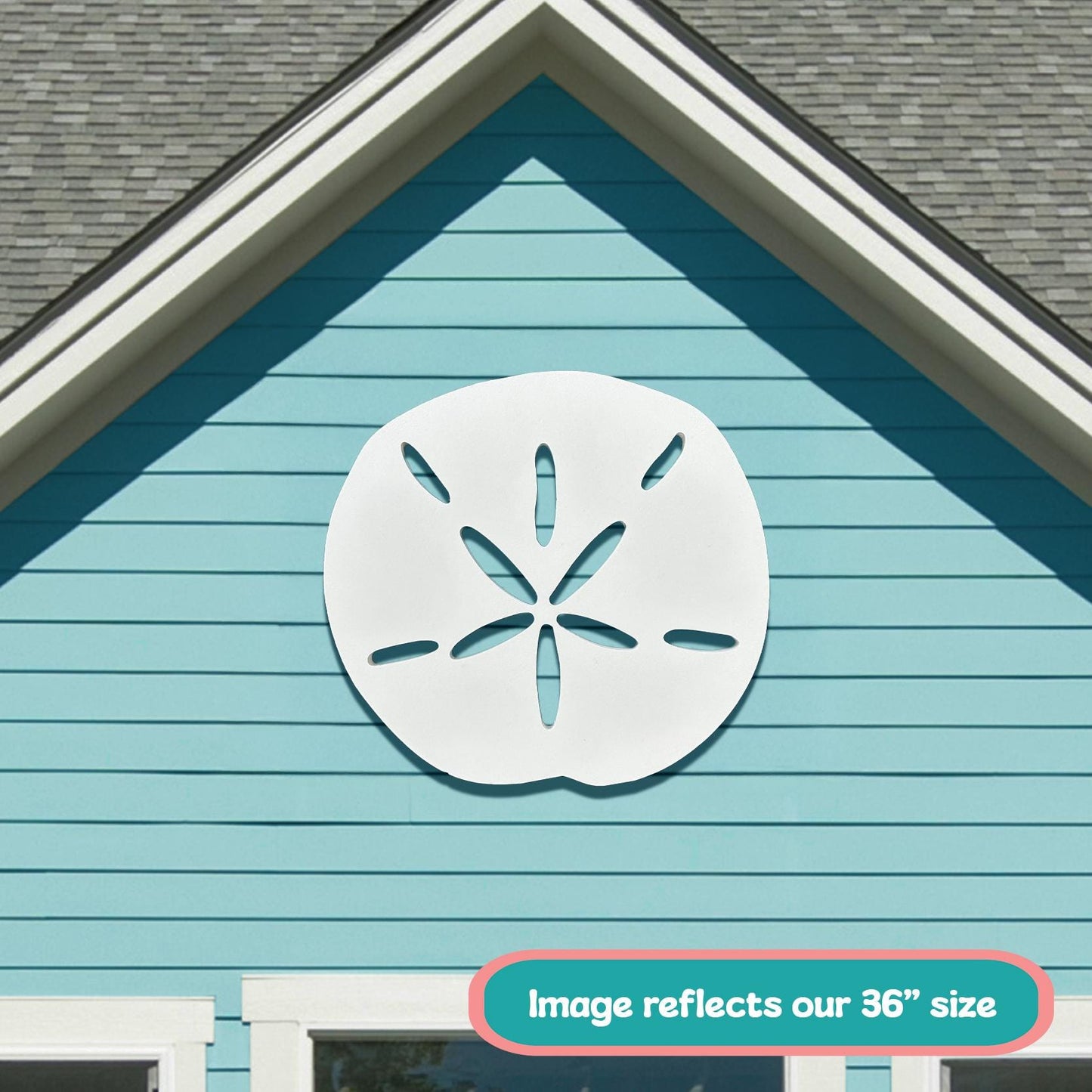 Coastal Sand dollar Wall Decor: Weatherproof PVC Ocean Art - 2-4 FT