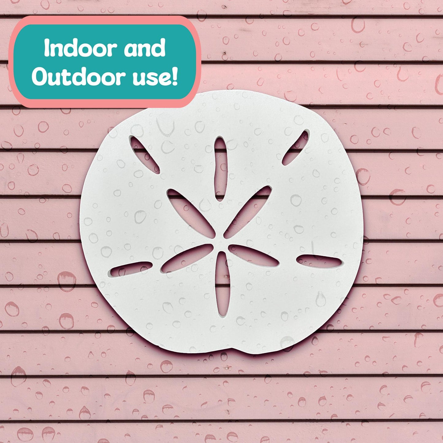 Coastal Sand dollar Wall Decor: Weatherproof PVC Ocean Art - 2-4 FT