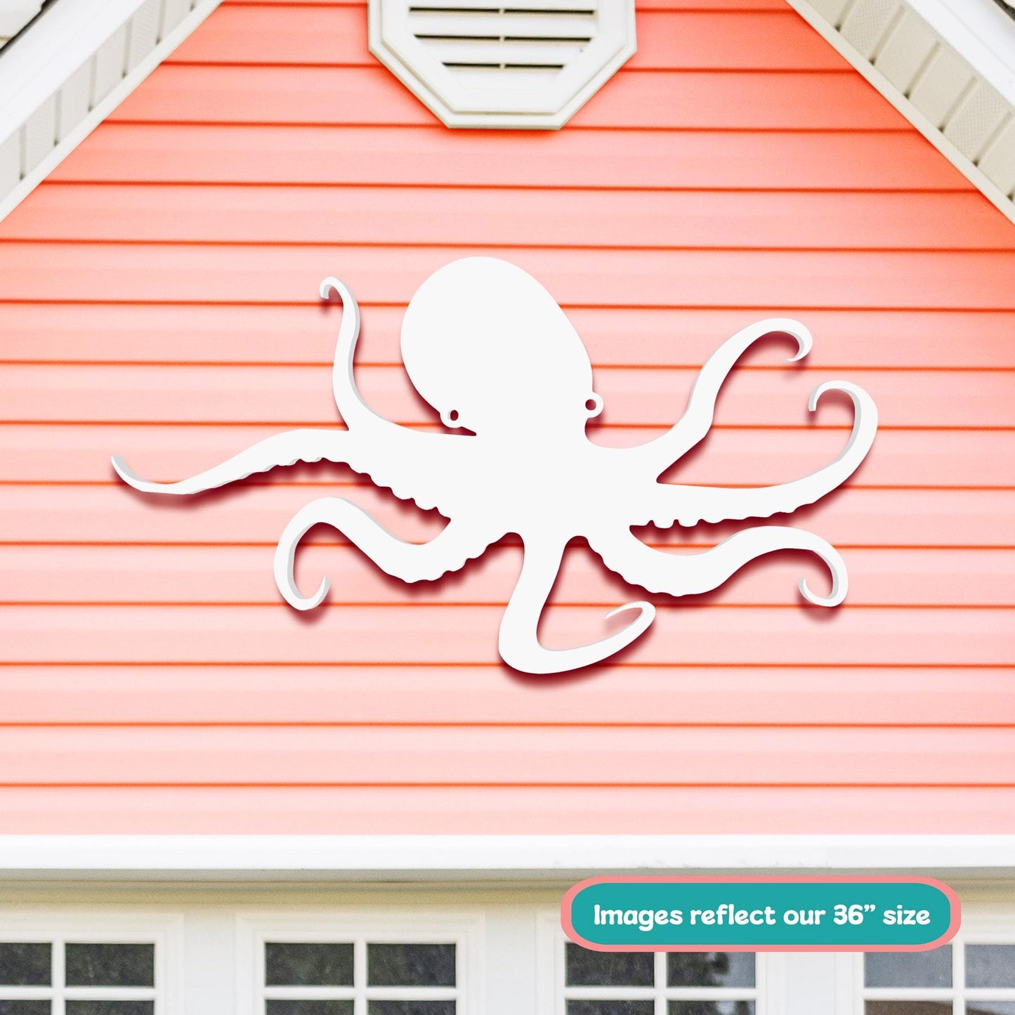 Outdoor Octopus Wall Art: Durable PVC Coastal Decor