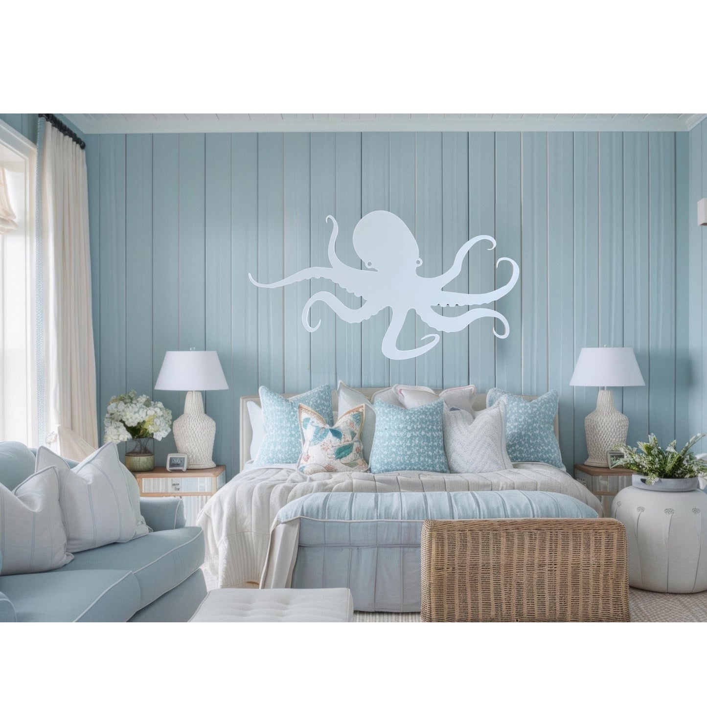 Outdoor Octopus Wall Art: Durable PVC Coastal Decor
