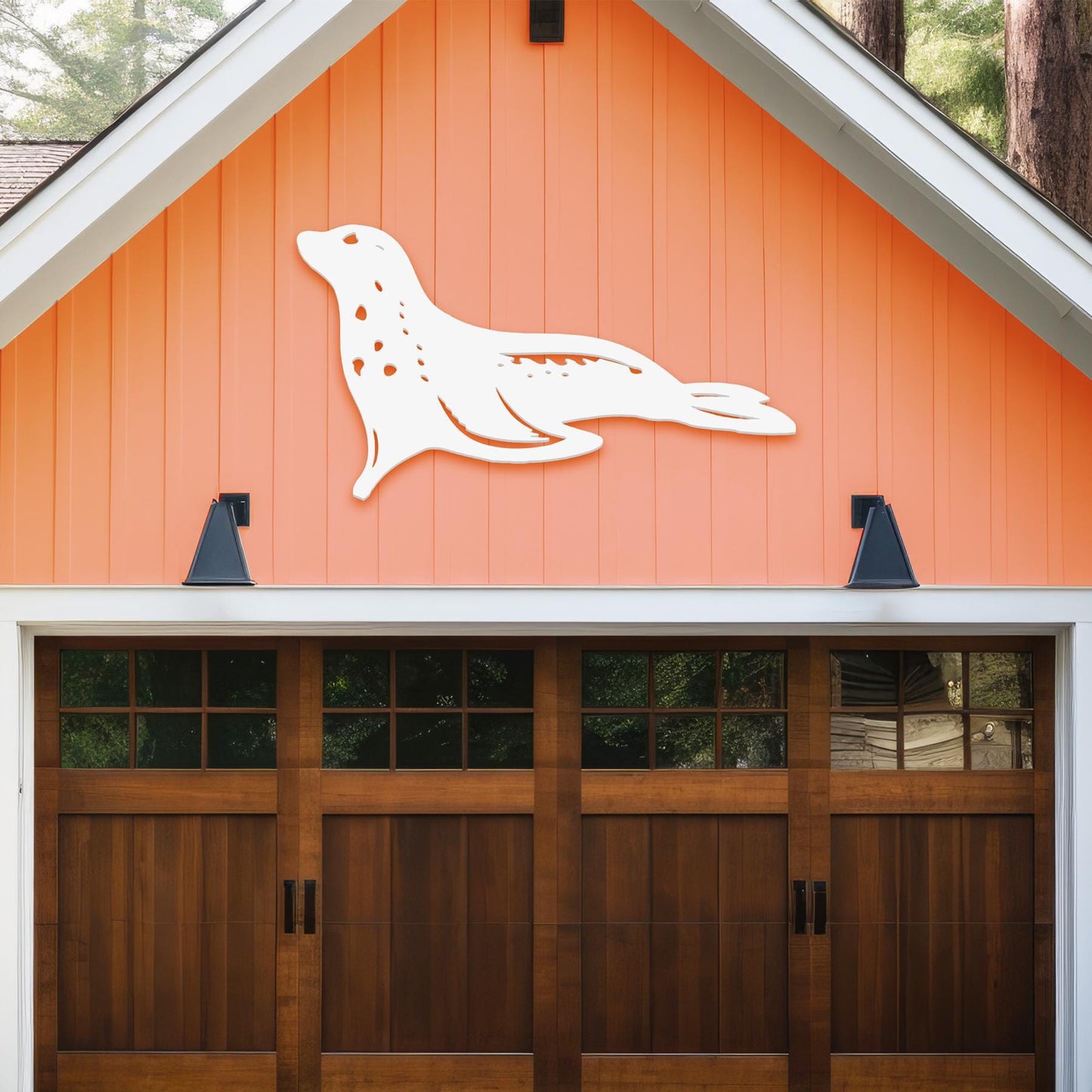 Handmade Seal Sign: Durable PVC Ocean Art, Coastal Decor