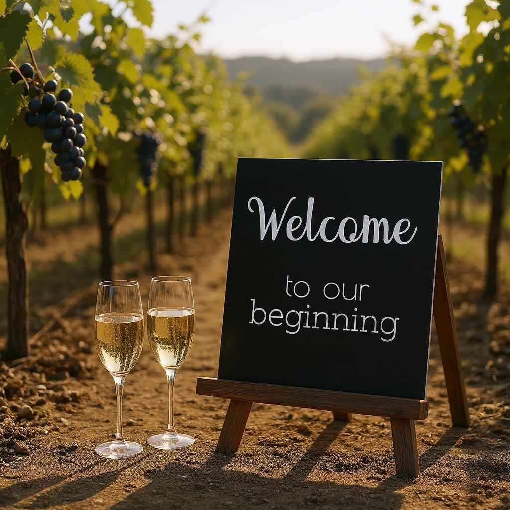 Welcome to the Beginning Sign: Minimalist Wood Wedding & Housewarming Decor