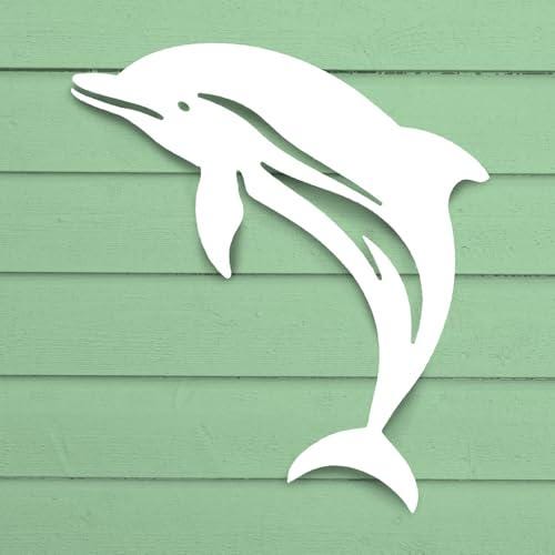 Coastal Dolphin Sign: 2ft PVC Beach House Wall Decor