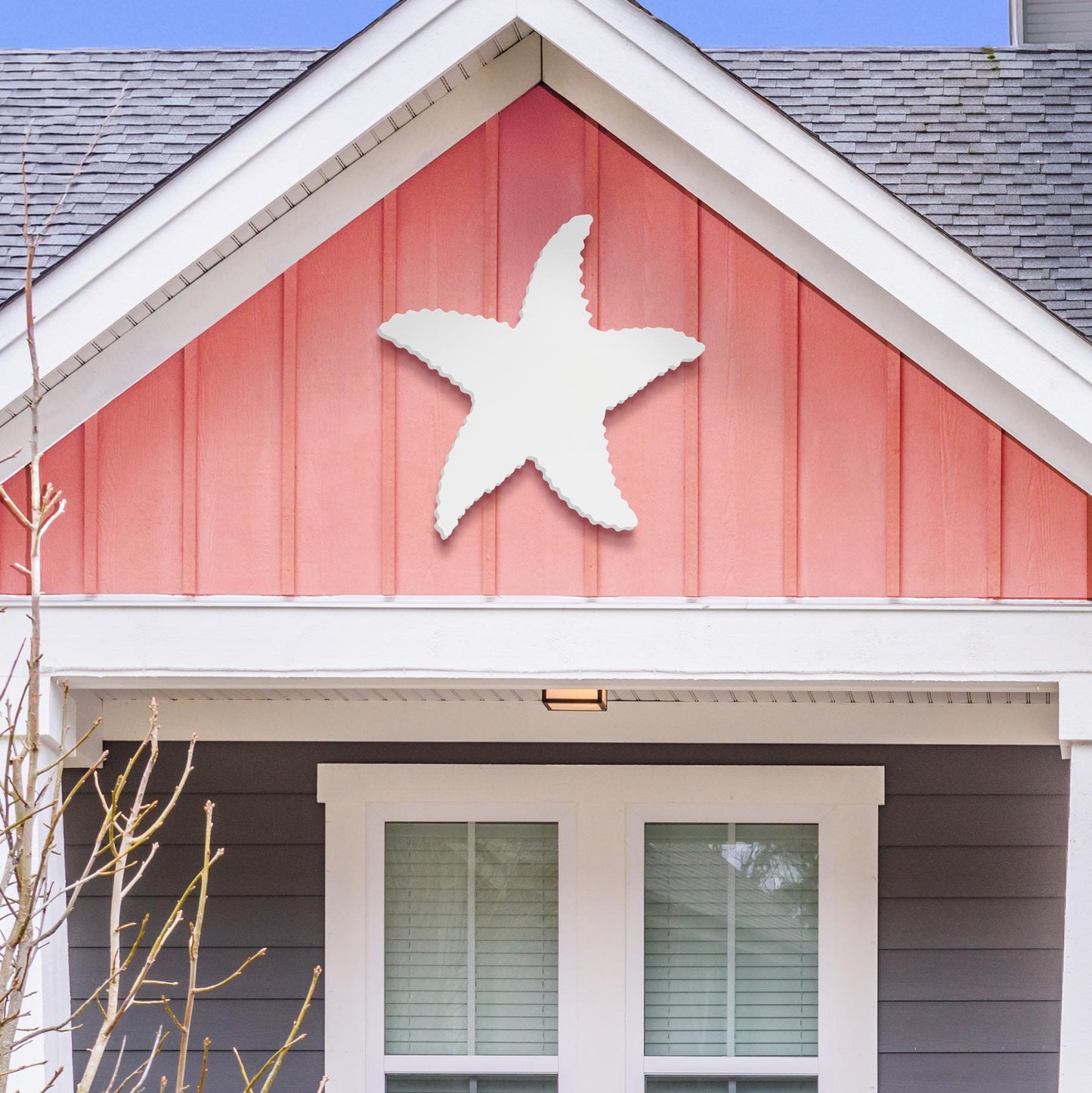 Weatherproof PVC Starfish Wall Decor: Coastal Beach House Sign