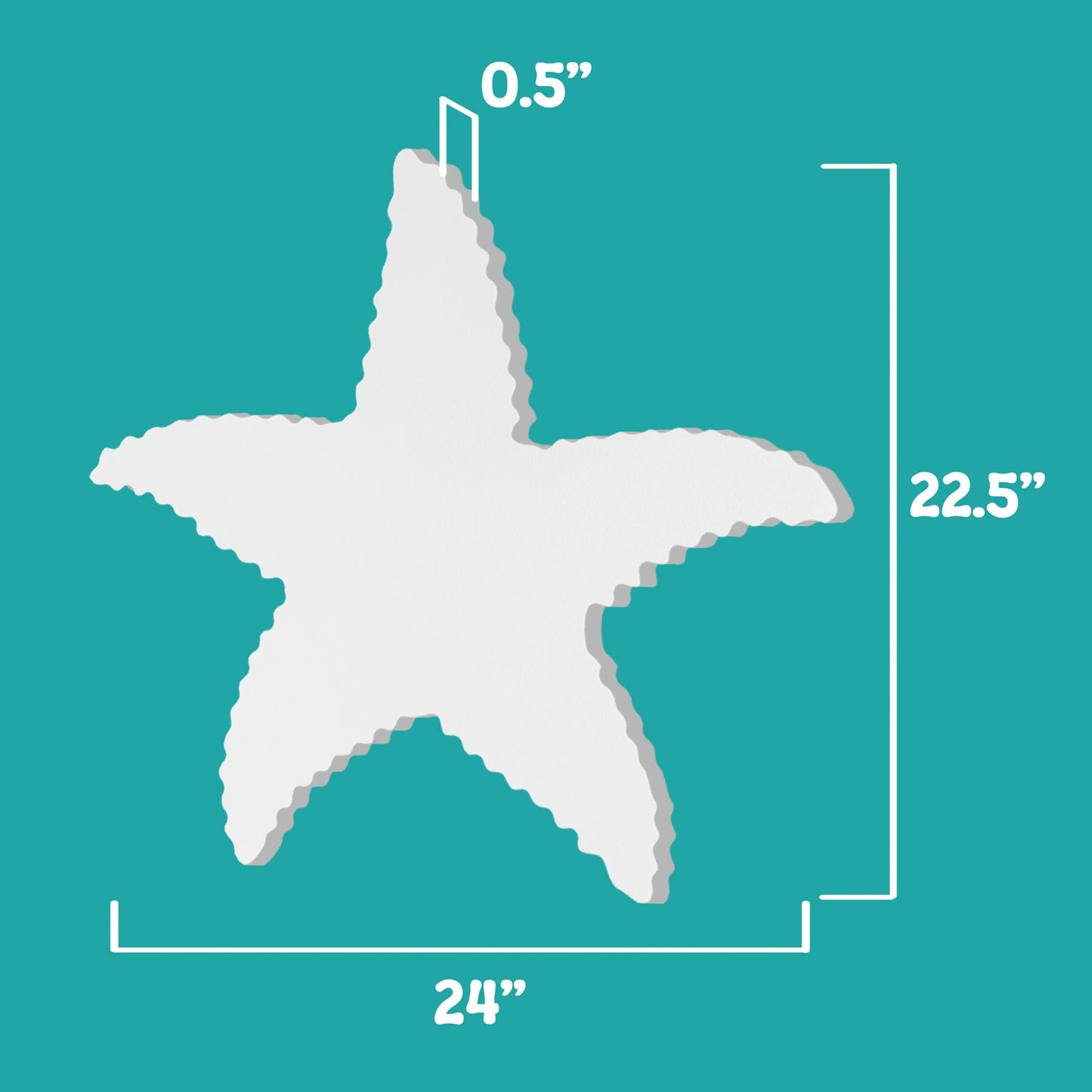 Weatherproof PVC Starfish Wall Decor: Coastal Beach House Sign