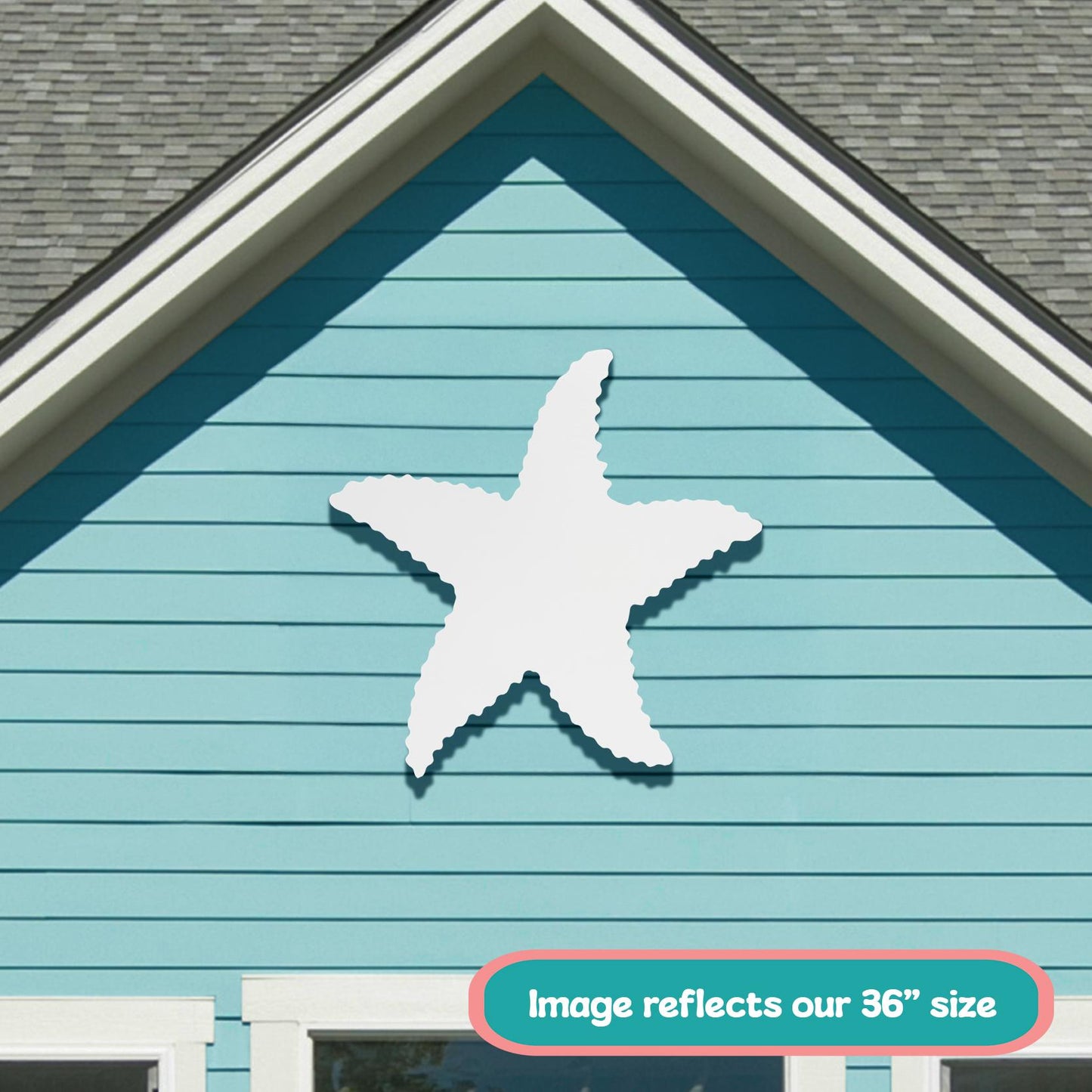 Weatherproof PVC Starfish Wall Decor: Coastal Beach House Sign