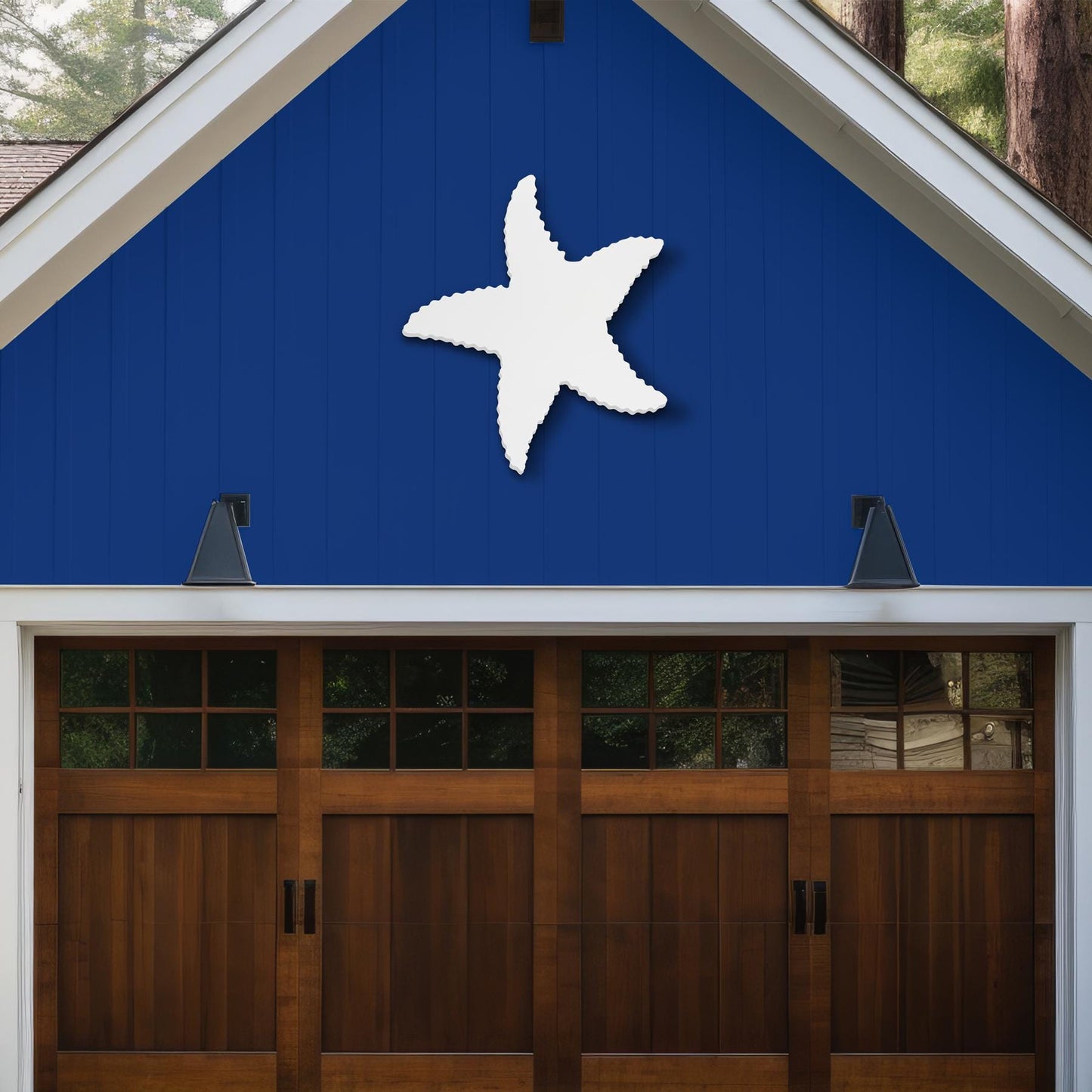 Weatherproof PVC Starfish Wall Decor: Coastal Beach House Sign
