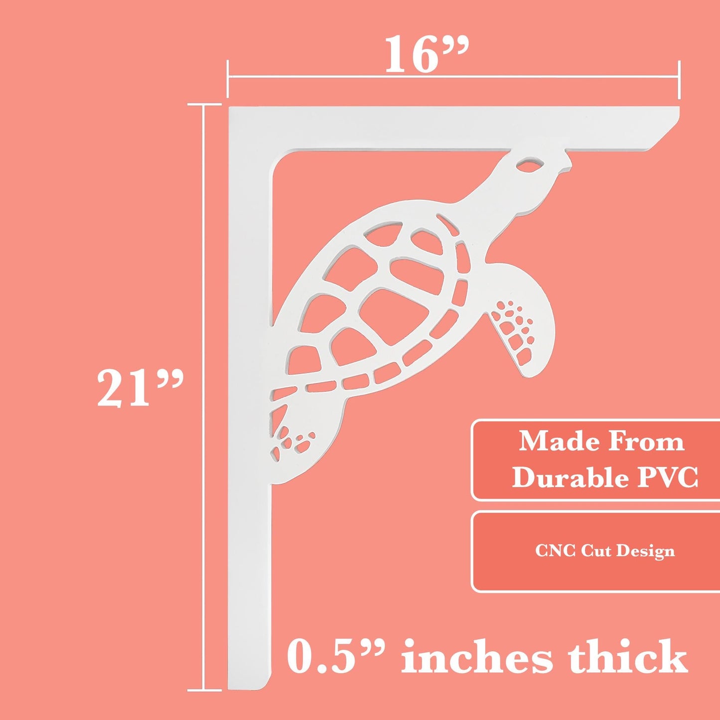 Turtle Mailbox Bracket: Weatherproof PVC Beach House Decor
