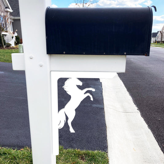 Horse Mailbox Bracket: Weather Resistant PVC Porch Decor (21 Inch)