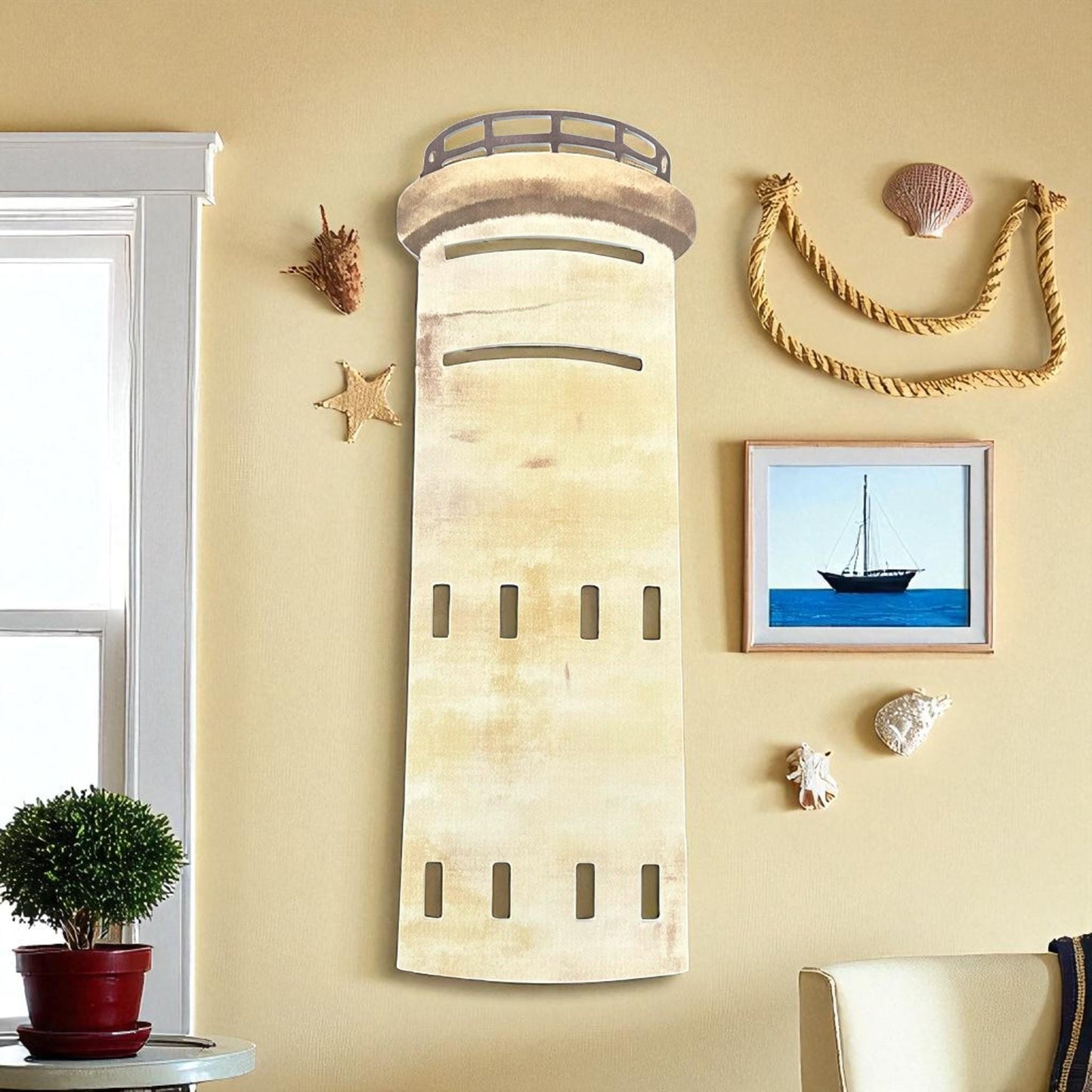 Cape Henlopen Observation Tower Sign: Delaware Coastal Wall Art