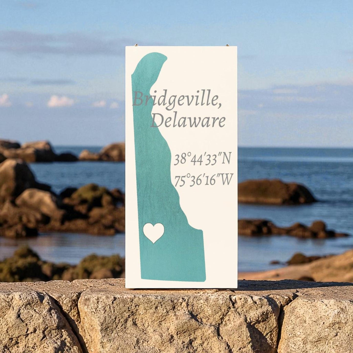 Bridgeville Delaware Sign: Handmade Wood Souvenir, Delaware Pride