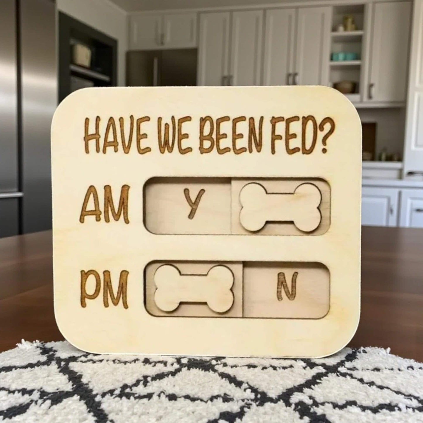 Dog Feeding Tracker Magnet: AM/PM Reminder, Pet Food Chart, Have We Been Fed
