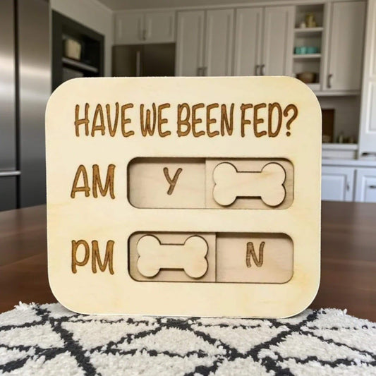 Dog Feeding Tracker Magnet: AM/PM Reminder, Pet Food Chart, Have We Been Fed