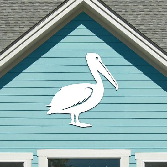 Weatherproof PVC Pelican Wall Art: Coastal Beach House Decor
