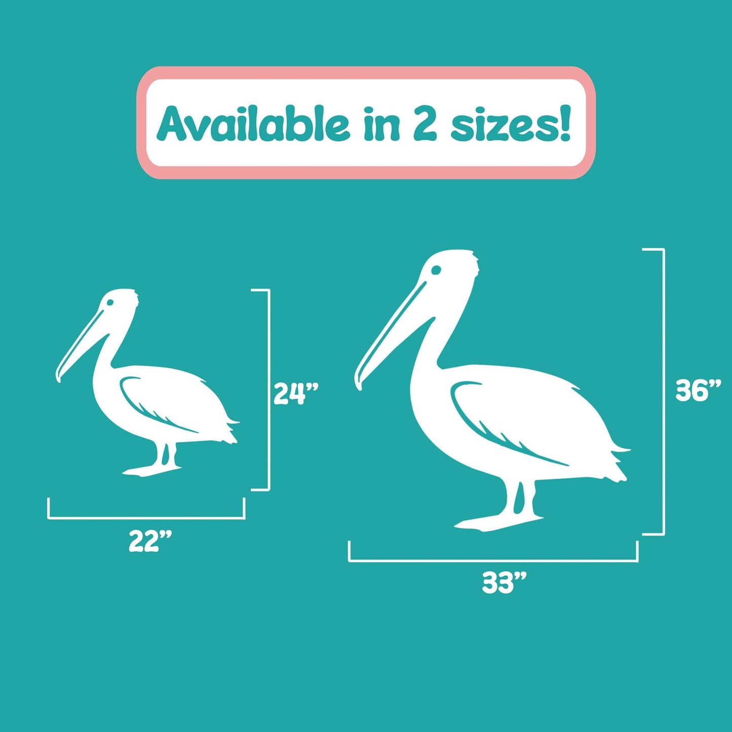 Weatherproof PVC Pelican Wall Art: Coastal Beach House Decor