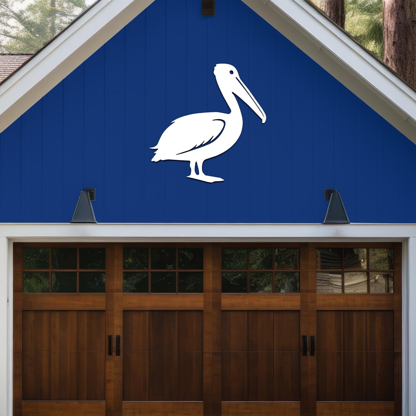 Weatherproof PVC Pelican Wall Art: Coastal Beach House Decor