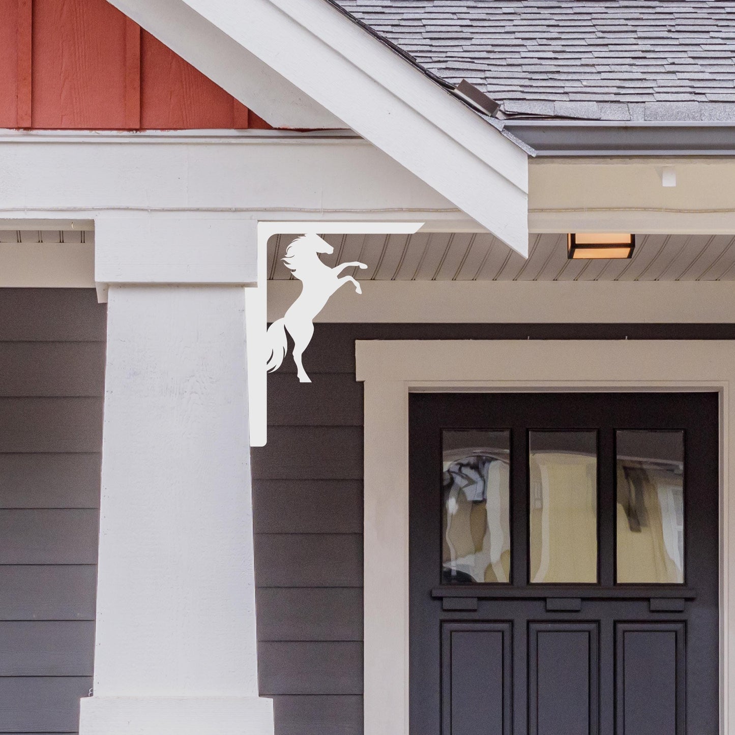 Horse Mailbox Bracket: Weather Resistant PVC Porch Decor (21 Inch)