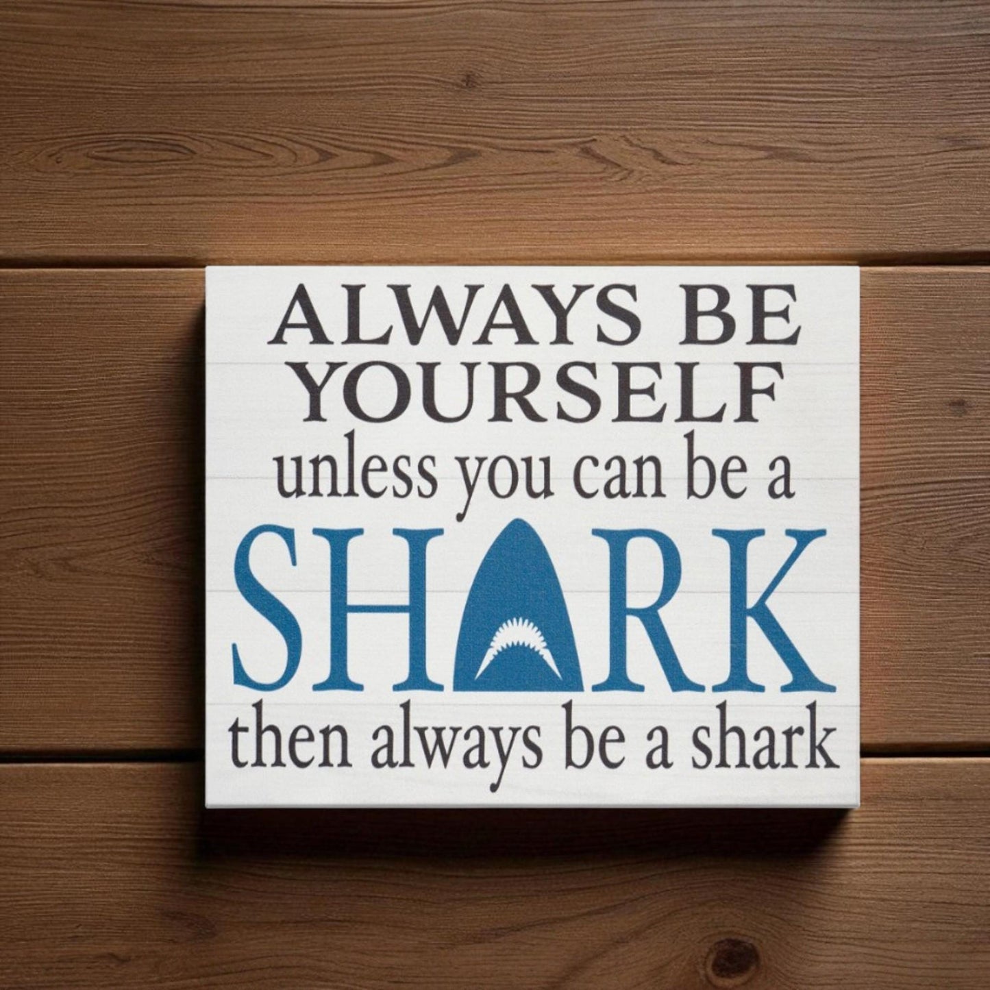 Funny Shark Sign: Beach House Decor, Shark Lover Gift