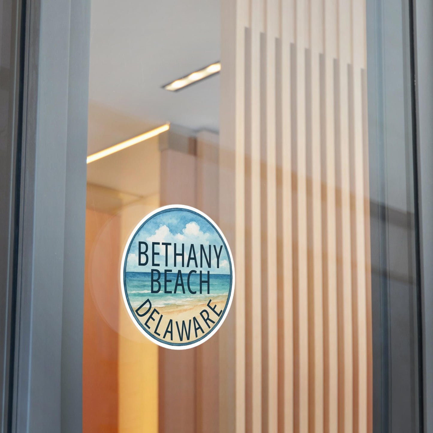 Bethany Beach Delaware Sticker, Decal - Indoor - Outdoor, Round
