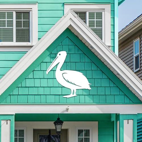 Weatherproof PVC Pelican Wall Art: Coastal Beach House Decor