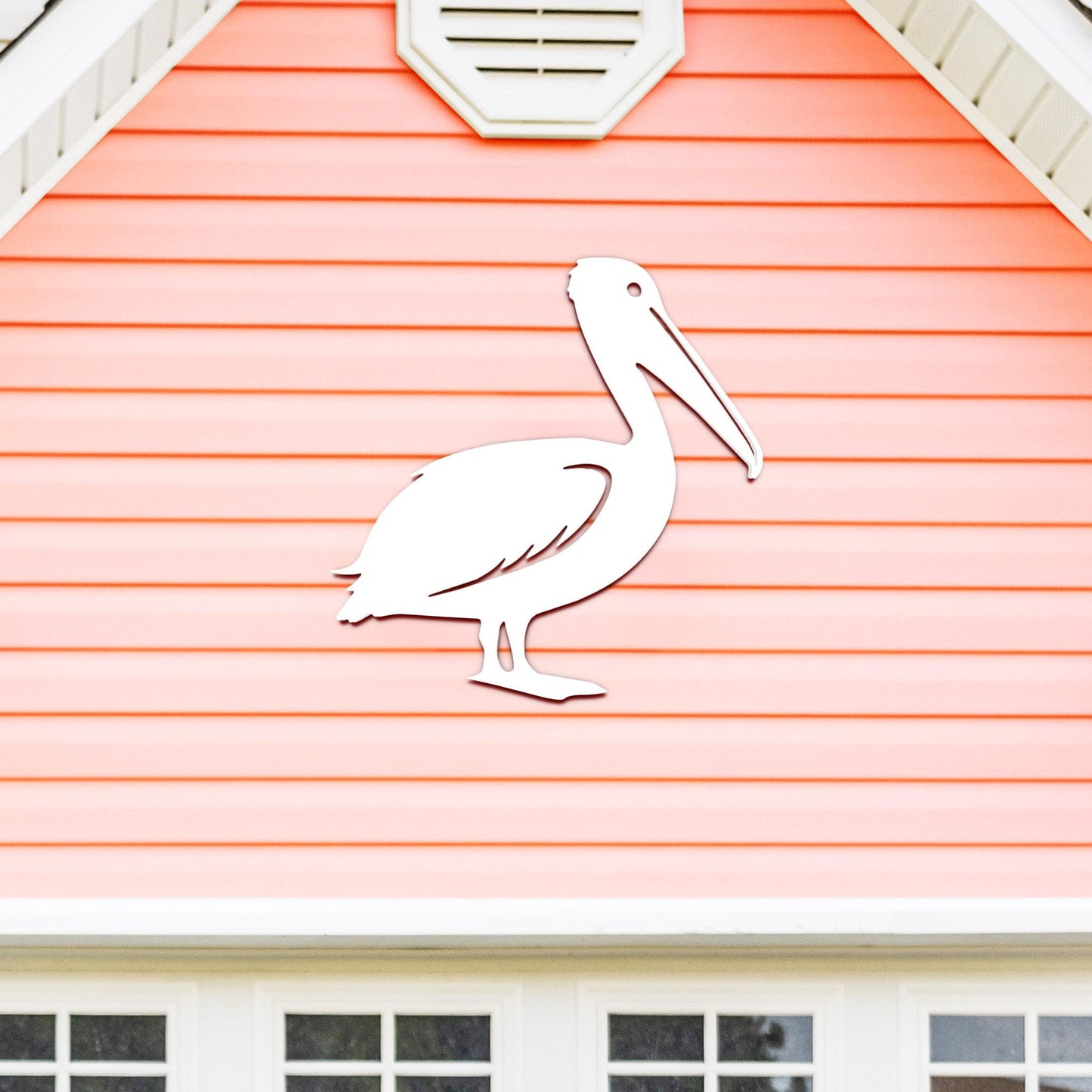 Weatherproof PVC Pelican Wall Art: Coastal Beach House Decor