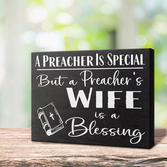 Preacher's Wife Gift: Handmade Wooden Blessing Sign