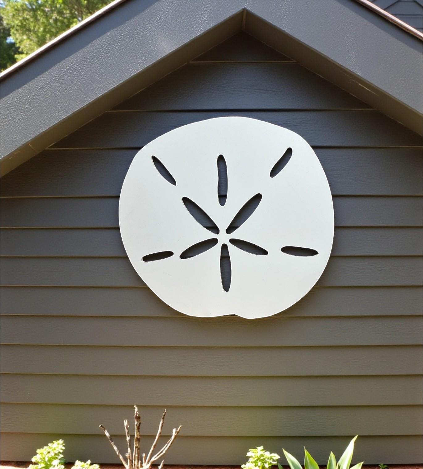 Coastal Sand dollar Wall Decor: Weatherproof PVC Ocean Art - 2-4 FT