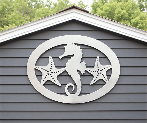 Seahorse and Starfish Outdoor Sign
