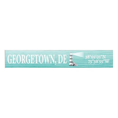 Georgetown Delaware Lighthouse Sign: Coastal Tabletop Decor