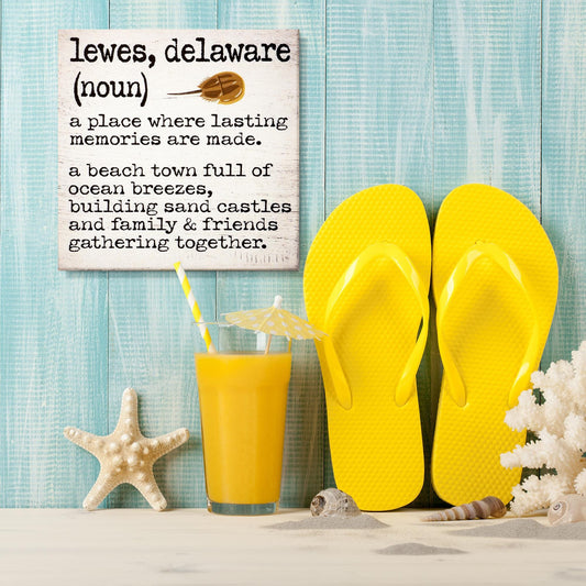 Lewes Delaware Sign: Beach House Decor, Delaware Pride