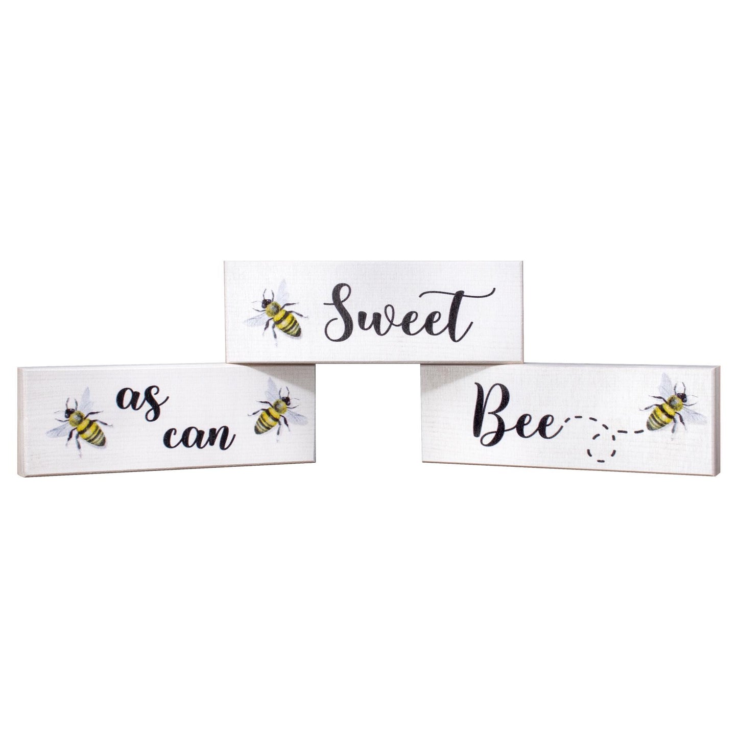 Honey Bee Tiered Tray Decor: Sweet As Can Bee Wooden Sign Set