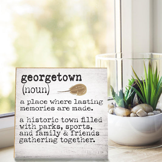 Georgetown Delaware Definition Sign: Coastal Farmhouse Decor