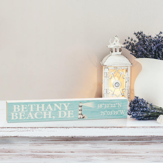 Bethany Beach Delaware Sign: Coastal Lighthouse Decor