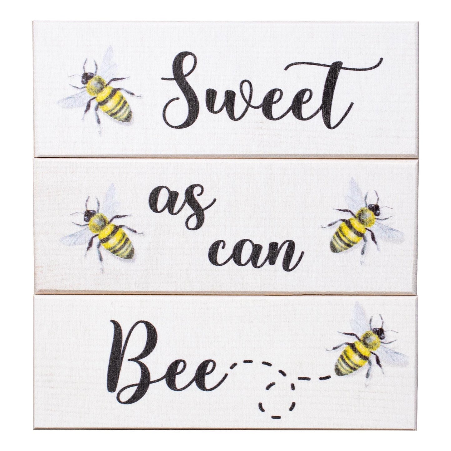 Honey Bee Tiered Tray Decor: Sweet As Can Bee Wooden Sign Set